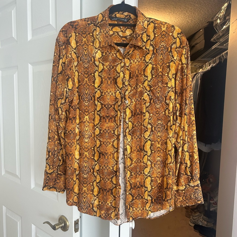 Woman Snake Print Shirt